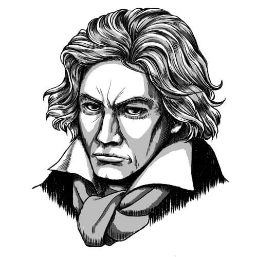 ルートヴィヒ・ヴァン・ベートーヴェン（Ludwig van Beethoven）のイラスト